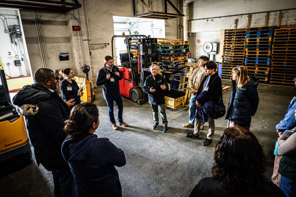 CCOF Policy team visiting an organic warehouse facility (Veritable Vegetable) to support policy direction, export certification and compliance.